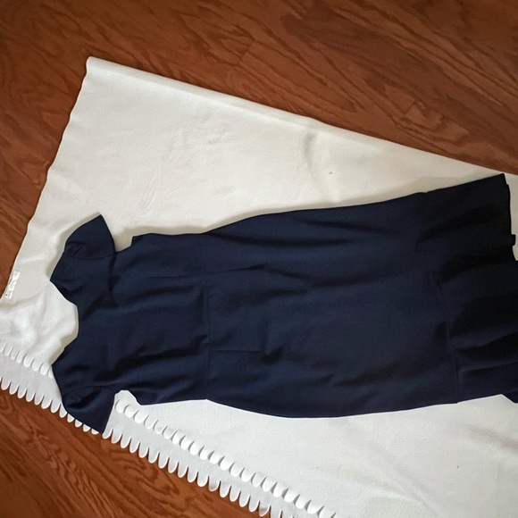 Betsey Johnson Navy Short-Sleeve Midi Dress with Ruffle Hem - Picture 5 of 6